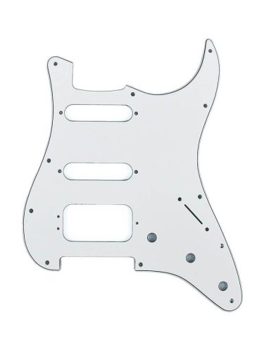 0050671049 Fender Genuine Replacement Part pickguard Standard Strat, HSS, 11 screw holes, 3-ply, white