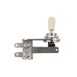   0053694049 Fender Genuine Replacement Part 3-way toggle switch, Jazzmaster/'72 Tele, chrome with parchment tip