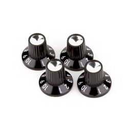   0054419049 Fender Genuine Replacement Part amplifier knobs, push-on, black, set of 4