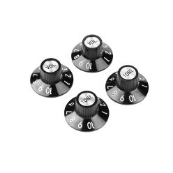   0054521049 Fender Genuine Replacement Part volume and tone knob set for '72 Tele Custom, black