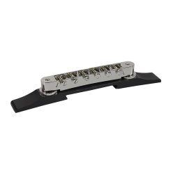   0060884000 Gretsch Genuine Replacement Part bridge assembly, Adjusto-Matic, chrome w/ ebony base