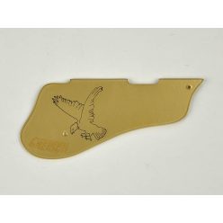   0062670000 Gretsch Genuine Replacement Part pickguard, G6136 White Falcon, cut for Filter'Tron pickups, gold