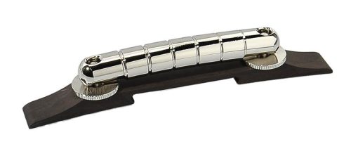 0062844000 Gretsch Genuine Replacement Part bridge assembly, Rocking Bar, chrome w/ ebony base