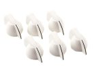 0073688049 Fender Genuine Replacement Part amplifier knobs, chicken head style, white, set of 6