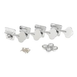   0076568049 Fender Genuine Replacement Part Pure Vintage bass machine heads, 70's, nickel/chrome, set of 4