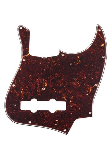 0095632049 Fender Genuine Replacement Part pickguard 1964 Jazz Bass, 11 screw holes, 3-ply, tortoise shell