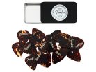 0198351070 Fender  70th anniversary pick tin, 351 shape, celluloid picks, medium gauge, 12 pieces