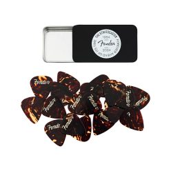   0198351070 Fender  70th anniversary pick tin, 351 shape, celluloid picks, medium gauge, 12 pieces