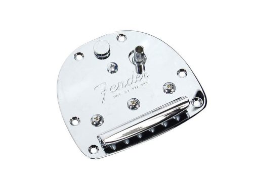 0264248000 Fender Genuine Replacement Part tremolo assembly Import Jaguar/Jazzmaster Models, chrome