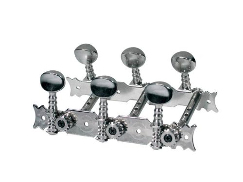 028-2M Boston  machine heads for classic guitar, double drilled metal shaft, 3x left+3x right, 70mm, metal buttons