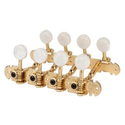   044-G Boston  machine heads for mandolin, metal shaft, 69mm, plastic buttons, gold