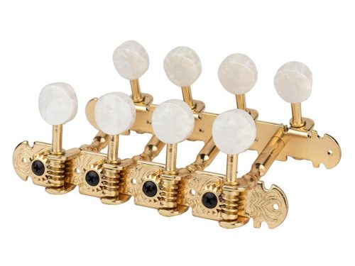 044-G Boston  machine heads for mandolin, metal shaft, 69mm, plastic buttons, gold