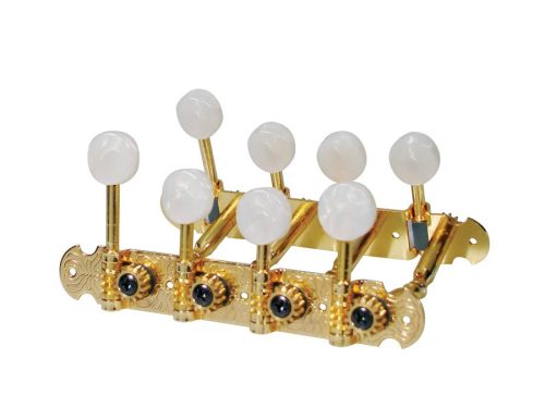 045-G Boston  machine heads for F-style mandolin, metal shaft, 69mm, plastic buttons, gold