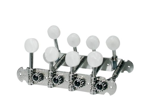 045-N Boston  machine heads for F-style mandolin, metal shaft, 69mm, plastic buttons, nickel