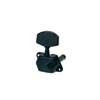 058-BLR Boston  machine heads for guitar, metal shaft, 3x left+3x right, metal buttons, with cover, black