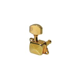   059-GLR Boston  machine heads for guitar, metal shaft, 3x left+3x right, metal buttons, with cover, gold