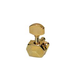   059-GR Boston  machine heads for guitar, metal shaft, 6x right, metal buttons, with cover, gold