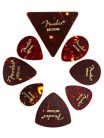 0980200300 Fender Celluloid Medley Picks 8 pieces, all shapes, tortoise shell, medium