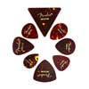 0980200300 Fender Celluloid Medley Picks 8 pieces, all shapes, tortoise shell, medium