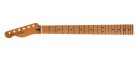 0990322920 Fender Genuine Replacement Part satin roasted maple Telecaster lefthanded neck, 22 jumbo frets, 12" radius, maple, flat oval shape