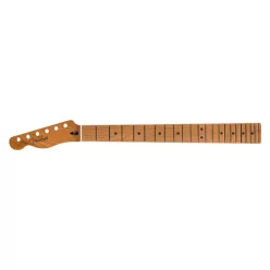   0990322920 Fender Genuine Replacement Part satin roasted maple Telecaster lefthanded neck, 22 jumbo frets, 12" radius, maple, flat oval shape