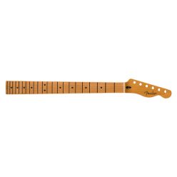   0990392920 Fender Genuine Replacement Part satin roasted maple Telecaster neck, 22 jumbo frets, 12" radius, maple, flat oval shape