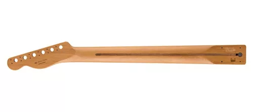 0990392920 Fender Genuine Replacement Part satin roasted maple Telecaster neck, 22 jumbo frets, 12" radius, maple, flat oval shape
