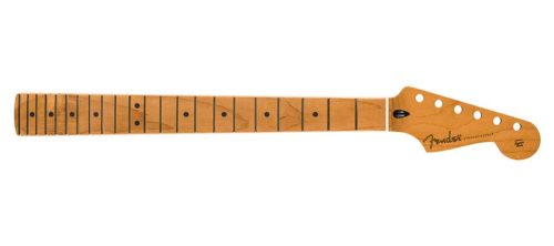 0990492920 Fender Genuine Replacement Part satin roasted maple Stratocaster neck, 22 jumbo frets, 12" radius, maple, flat oval shape