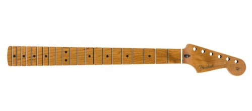 0990502920 Fender Genuine Replacement Part roasted maple Stratocaster neck, 21 narrow tall frets, 9.5" radius maple, C shape, MIM