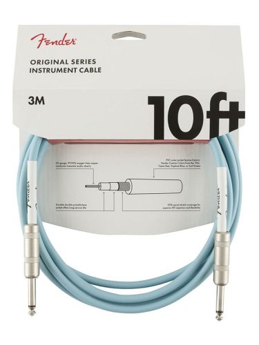 0990510003 Fender Original Series instrument cable, 10ft, daphne blue