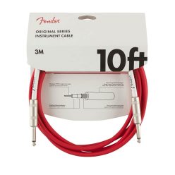   0990510010 Fender Original Series instrument cable, 10ft, fiesta red