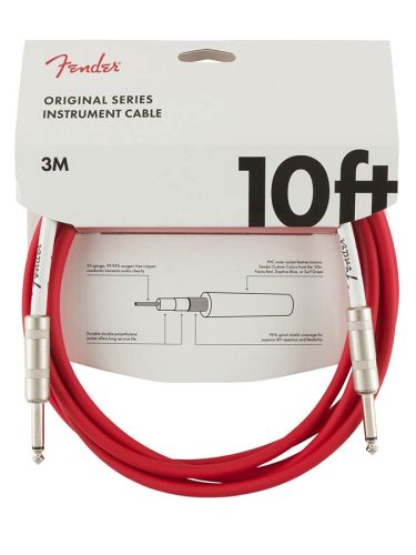 0990510010 Fender Original Series instrument cable, 10ft, fiesta red