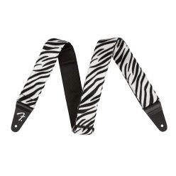   0990601051 Fender  Wild Animal Print 2" guitar strap, synthetic fur, zebra print