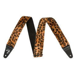   0990601053 Fender  Wild Animal Print 2" guitar strap, synthetic fur, wild leopard print