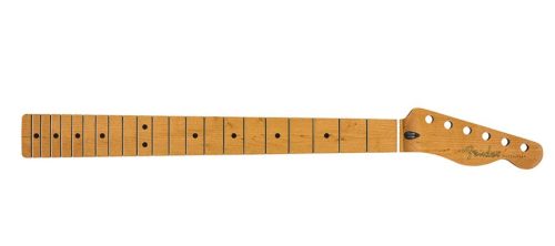 0990602920 Fender Genuine Replacement Part roasted maple Telecaster neck, 21 narrow tall frets, 9.5" radius, maple, C shape, MIM