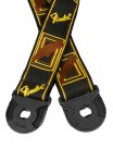 0990629001 Fender Quick Grip 2" guitar strap, black/yellow/brown