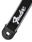 0990629008 Fender Quick Grip 2" guitar strap, black with white running logo