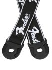 0990629008 Fender Quick Grip 2" guitar strap, black with white running logo