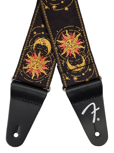 0990637203 Fender  American Vintage II woven guitar strap, sun & moon design, three-tone sunburst