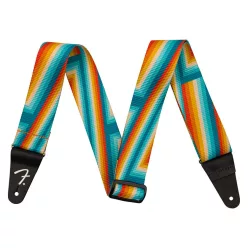   0990637212 Fender  Retro ribbed poly guitar strap, rainbow design