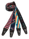 0990637212 Fender  Retro ribbed poly guitar strap, rainbow design