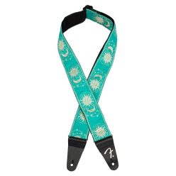   0990637249 Fender  American Vintage II woven guitar strap, sun & moon design, sea foam green