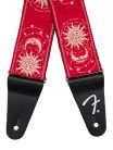 0990637254 Fender  American Vintage II woven guitar strap, sun & moon design, dark red