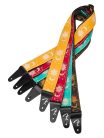 0990637254 Fender  American Vintage II woven guitar strap, sun & moon design, dark red