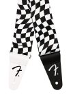 0990637288 Fender  wavy checkerboard polyester strap, black/white