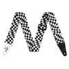 0990637288 Fender  wavy checkerboard polyester strap, black/white