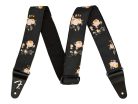 0990638006 Fender  2" guitar strap, Floral polyester twill fabric, black