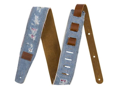 0990638011 Fender  Wrangler ripped denim strap, indigo