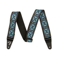   0990638025 Fender  2" guitar strap, Pasadena woven, blue snowflake