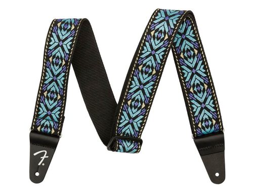 0990638025 Fender  2" guitar strap, Pasadena woven, blue snowflake